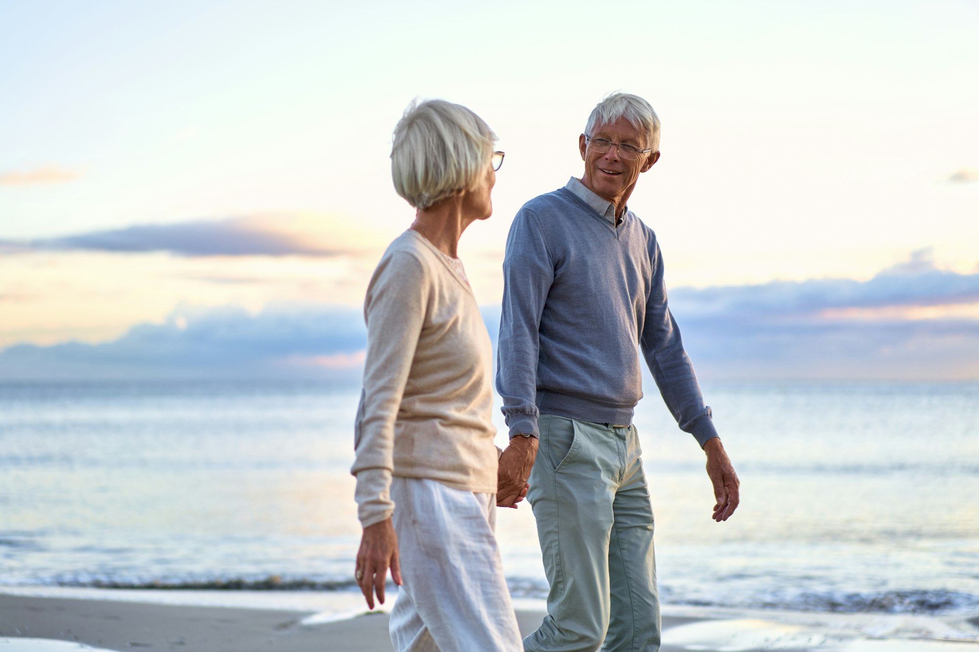Senior couple on the beach